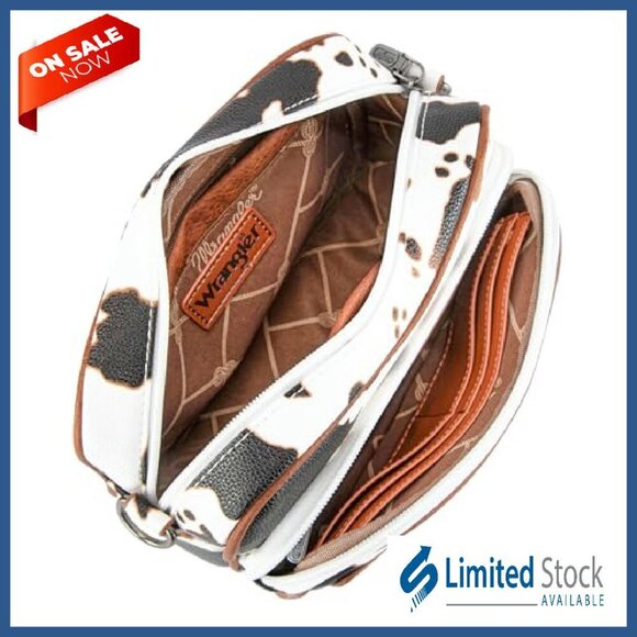 Vegan Leather Crossbody Bag with Multiple Pockets & Adjustable Strap - Picture 6 of 8